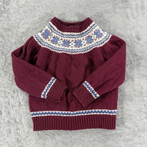 Pepa London Other - Pepa London Classic Fair Isle Merino Wool Jumper Sweater 5Y Burgundy